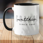 Grampa Moderne Elegante Einfache Vater's Day Tasse