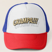 Grampa! Modernes, einfaches Cooles Comic Truckerkappe (Vorderseite)