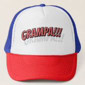 Grampa! Modernes, einfaches Cooles Comic Truckerkappe (Vorderseite)