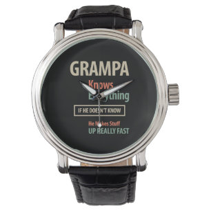 Grampa weiß alles Großvatergeschenk Armbanduhr