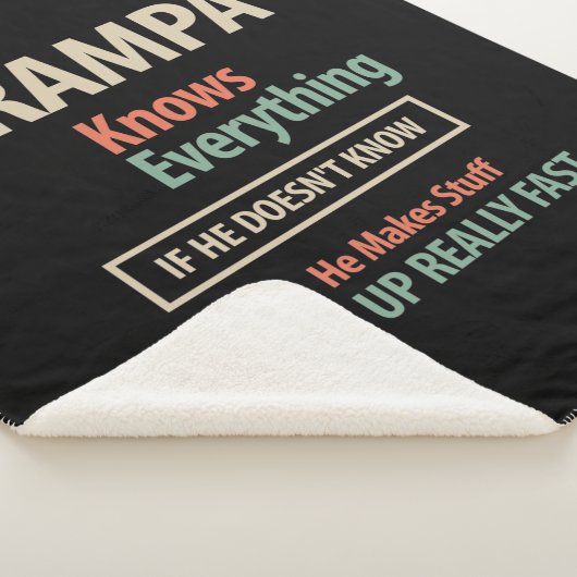 Grampa weiß alles | Großvatergeschenk Sherpadecke (3/4)