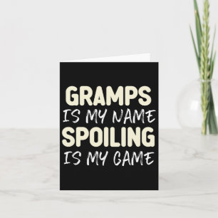 Grampen ist mein Name Verschroben ist mein Spiel l Karte