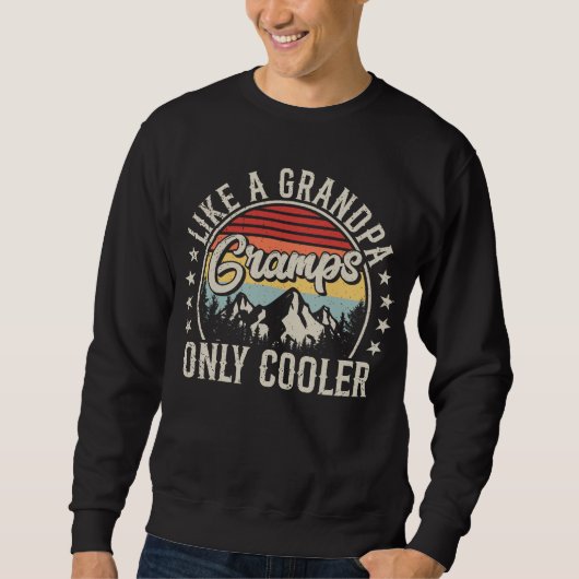 Grampen wie ein Opa nur Cooler Retro-Männer Sweatshirt (Vorderseite)