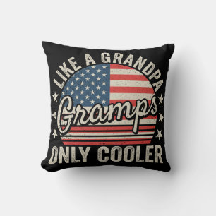 Grampen wie ein Opa nur Cooler USA-Flagge Kissen