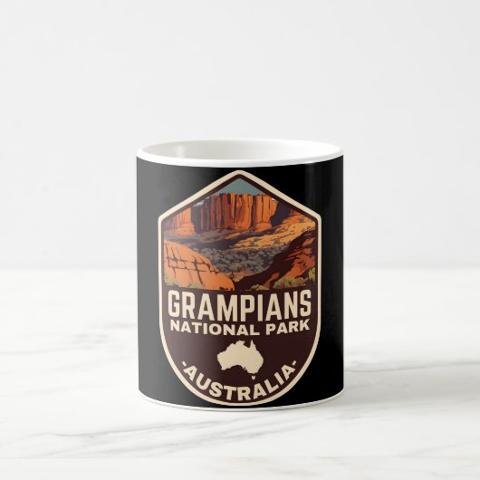 Grampians � der endlose Horizont Australiens Kaffeetasse (Mittel)