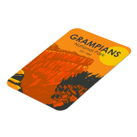 Grampians Nationalpark Australien Vintag Magnet (Linke Seite)