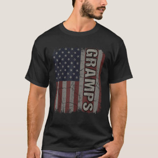 Gramps Amerikanische Flagge Vintage Vatertag 4. Ju T-Shirt