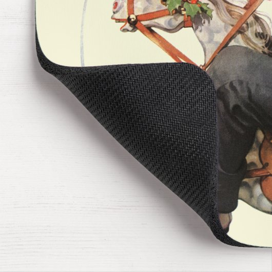 Gramps auf Schaukelpferd Mousepad (Ecke)