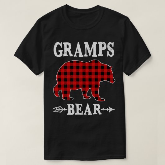Gramps Bear Christmas Pajama Red Kariert Buffalo F T-Shirt (Design vorne)