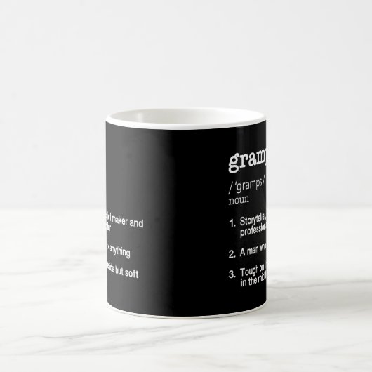Gramps Definition - Funny Vatertag Geschenk Kaffeetasse (Mittel)