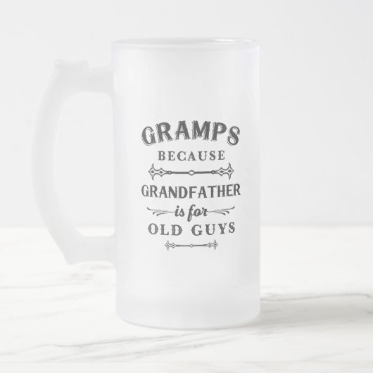 Gramps | Großvater von Funny ist für alte Typ Mattglas Bierglas (Links)