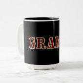 GRAMPS Rustikales Rotes Schwarzes Buffalo Schachbr Zweifarbige Tasse (Vorderseite Links)