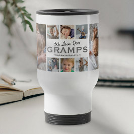 Gramps Vatertag Foto Collage Travel Mug Reisebecher