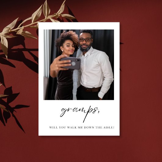 Gramps werden Sie mich den Aisle-Vater hinunter la Postkarte