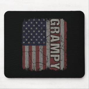 Grampy American Flag Vintag Vatertag 4. J Mousepad