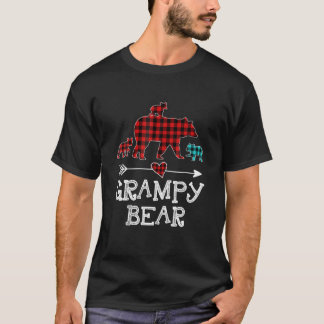 Grampy Bear Christmas Pajama Red Kariert Buffalo T-Shirt