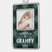 Grampy befördert | Foto Grandpa Rahmen-Ornament Silber (Links)