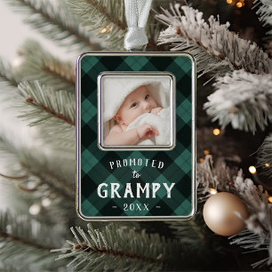 Grampy befördert   Foto Grandpa Rahmen-Ornament Silber