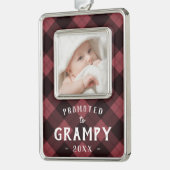 Grampy befördert | Foto Grandpa Rahmen-Ornament Silber (Links)