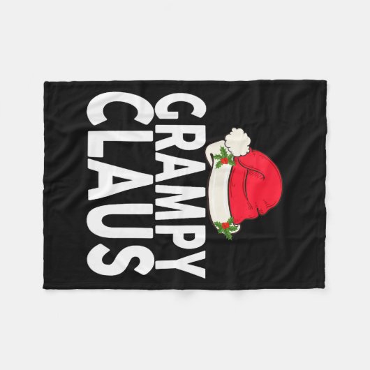 Grampy Claus Christmas Family Group Matching Pajam Fleecedecke (Vorderseite (Horizontal))