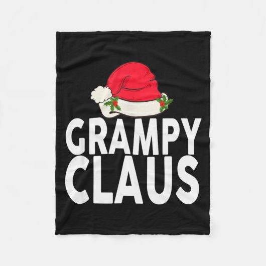 Grampy Claus Christmas Family Group Matching Pajam Fleecedecke (Vorderseite)