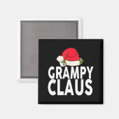 Grampy Claus Christmas Family Group Matching Pajam Magnet (Vorderseite/Rückseite)