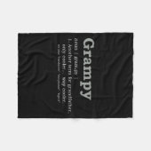 Grampy Design_ Funny Definition Fleecedecke (Vorderseite (Horizontal))