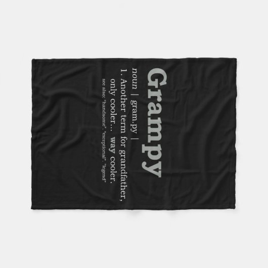 Grampy Design_ Funny Definition Fleecedecke (Vorderseite (Horizontal))