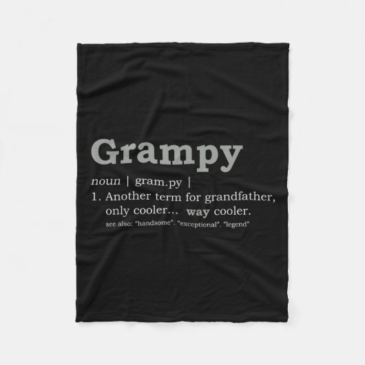 Grampy Design_ Funny Definition Fleecedecke (Vorderseite)