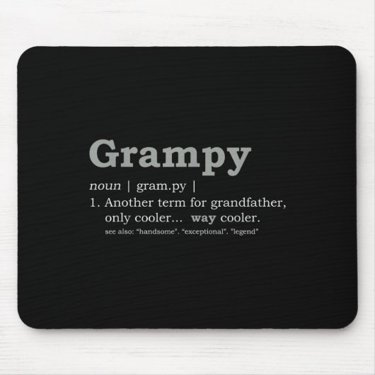 Grampy Design_ Funny Definition Mousepad (Vorne)