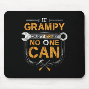 Grampy Funny Handyman Fix It Shirt Fathers Day Gif Mousepad