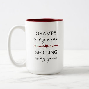 Grampy ist, mein Name Spoiling ist mein Spiel Foto Zweifarbige Tasse