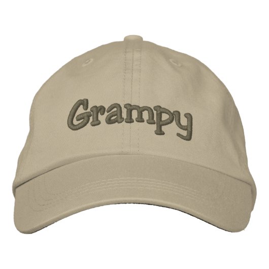 Grampy Khaki bestickte Baseballkappe / Hat (Vorderseite)