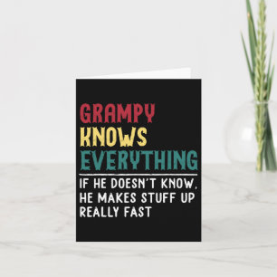 Grampy Know alles Vathetag für lustige Groß Karte