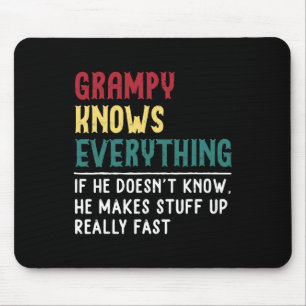 Grampy Know alles Vathetag für lustige Groß Mousepad