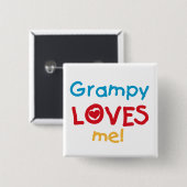 Grampy Lieben T - Shirt und Geschenke Button (Vorne & Hinten)