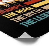 Grampy Man Myth Legend Vintager Vater Faustschlag Poster (Ecke)