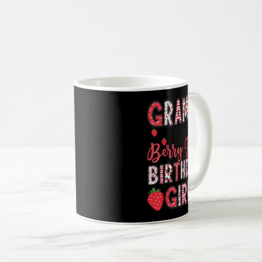 Grampy Of The Berry First Birthday Girl Strawberry Kaffeetasse (VorderseiteRechts)