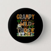 Grampy Of The Wild & Three Zoo 3rd Birthday Sa Button (Vorderseite)