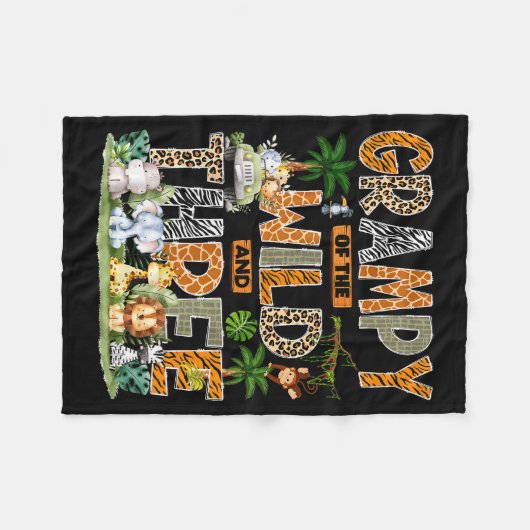 Grampy Of The Wild & Three Zoo 3rd Birthday Sa Fleecedecke (Vorderseite (Horizontal))