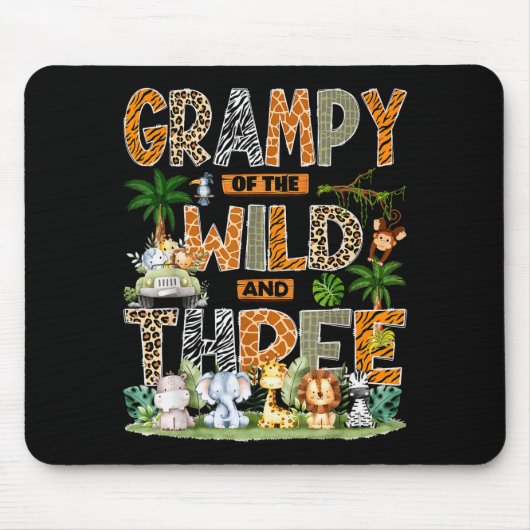 Grampy Of The Wild &amp; Three Zoo 3rd Birthday Sa Mousepad (Vorne)