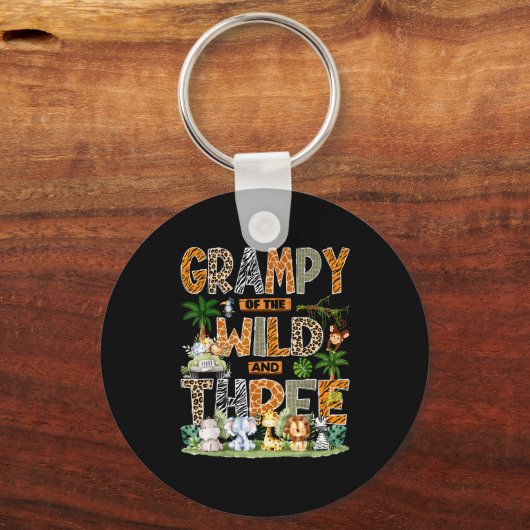 Grampy Of The Wild & Three Zoo 3rd Birthday Sa Schlüsselanhänger (Vorderseite)