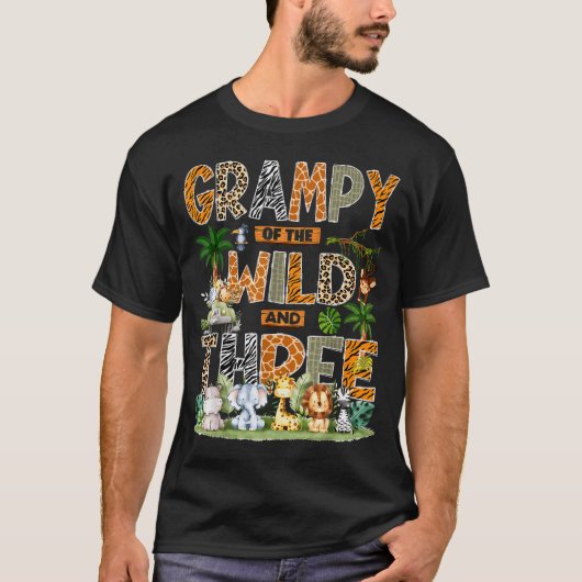 Grampy Of The Wild & Three Zoo 3rd Birthday Sa T-Shirt (Vorderseite)