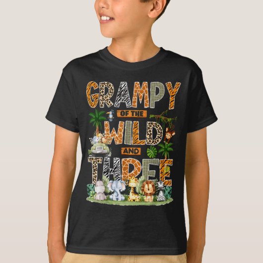 Grampy Of The Wild & Three Zoo 3rd Birthday Sa T-Shirt (Vorderseite)