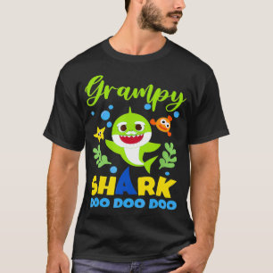 Grampy Shark Gift Cute Baby Shark Family Matching T-Shirt