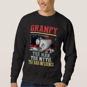 Grampy The Man Myth Bad Influence Vintag American Sweatshirt