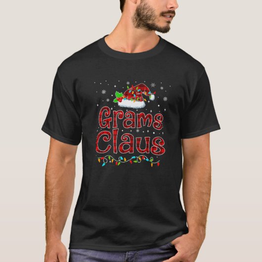 Grams Claus Christmas Pajama Matching Family Xmas T-Shirt (Vorderseite)