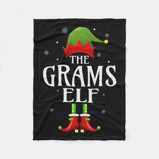 Grams Elf Xmas Matching Family Group Weihnachten P Fleecedecke (Vorderseite)