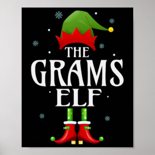 Grams Elf Xmas Matching Family Group Weihnachten P Poster