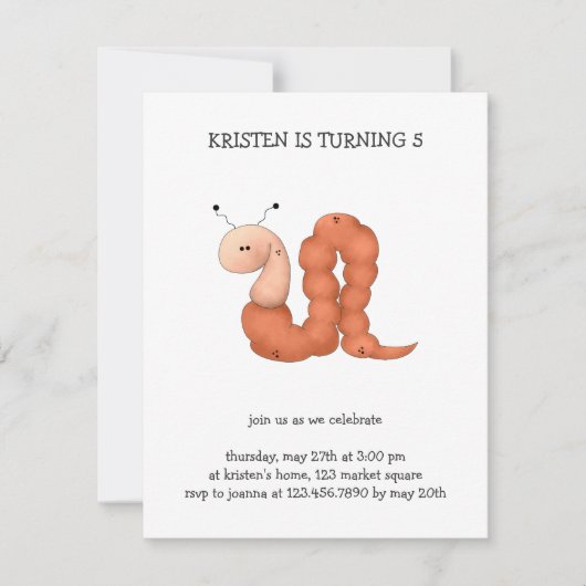 Gram's Garden ・ Roter Wurm Einladung (Vorderseite)